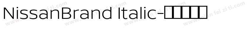 NissanBrand Italic字体转换